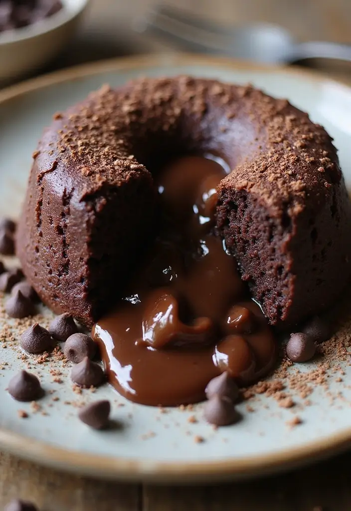 30 Chocolate Lava Cake Recipes That Ooze Perfection - 17. Chocolate Chip Lava Cake
