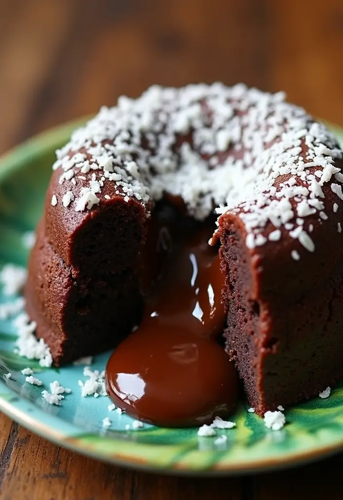 30 Chocolate Lava Cake Recipes That Ooze Perfection - 18. Chocolate Coconut Lava Cake