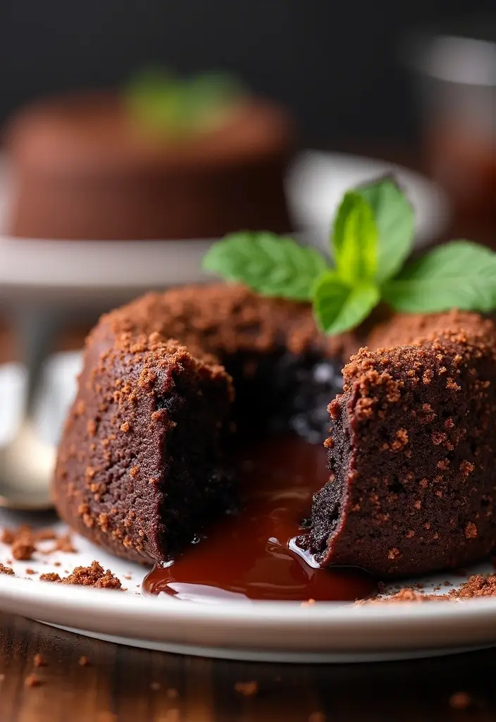 30 Chocolate Lava Cake Recipes That Ooze Perfection - 28. Chocolate Bourbon Lava Cake