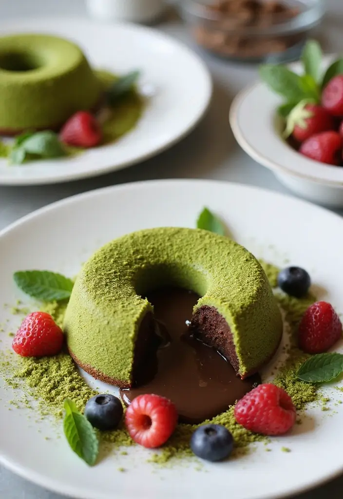 30 Chocolate Lava Cake Recipes That Ooze Perfection - 5. Matcha Lava Cake