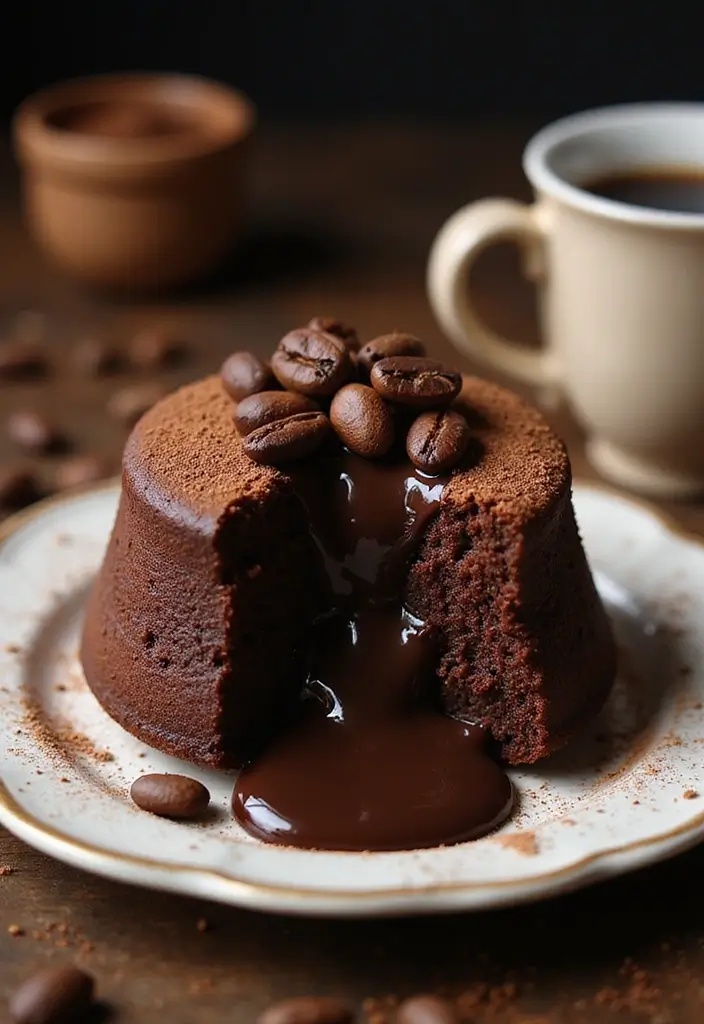 30 Chocolate Lava Cake Recipes That Ooze Perfection - 8. Mocha Lava Cake