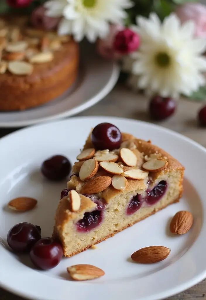 30 Cinnamon Coffee Cake Recipes for Cozy Mornings - 12. Cherry Almond Cinnamon Coffee Cake