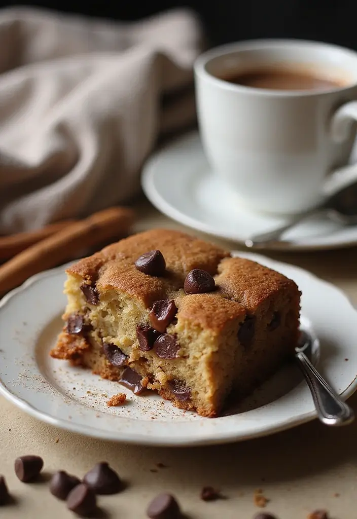 30 Cinnamon Coffee Cake Recipes for Cozy Mornings - 2. Chocolate Chip Cinnamon Coffee Cake