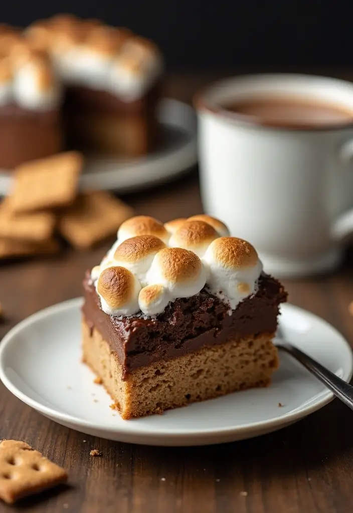 30 Cinnamon Coffee Cake Recipes for Cozy Mornings - 28. S'mores Cinnamon Coffee Cake