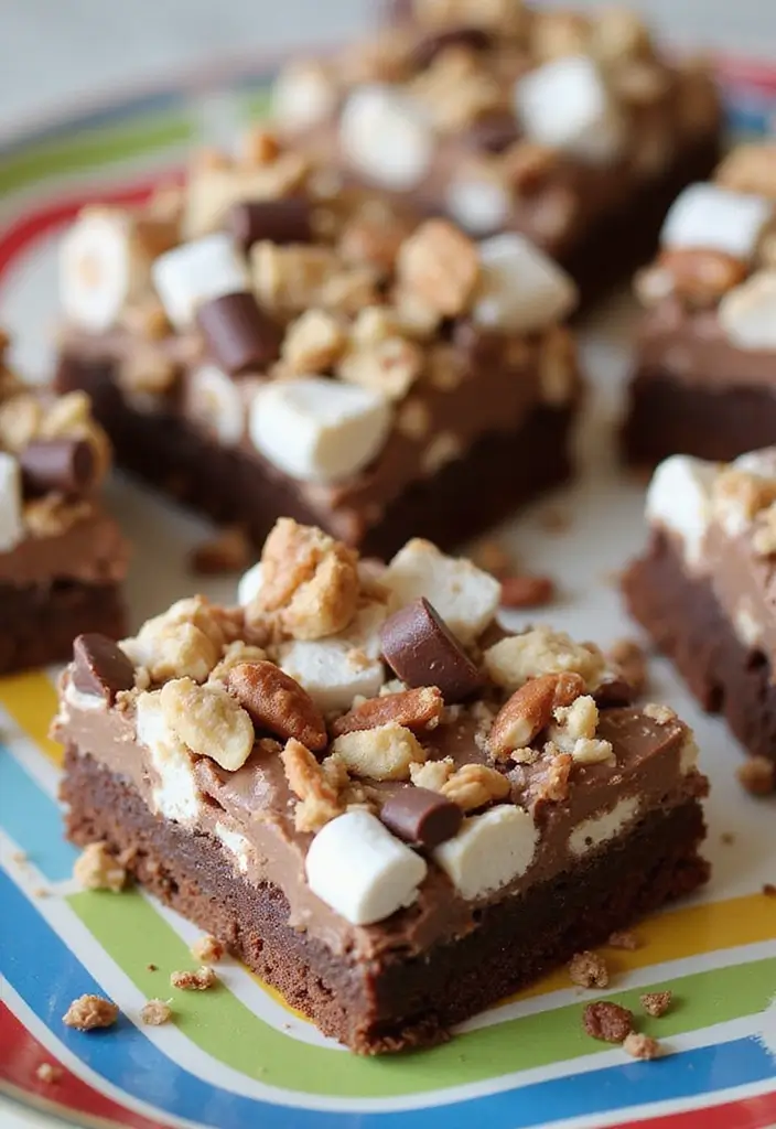 30 Creative Recipes Using Cake Mix (That Don’t Taste Boxed!) - 25. Cake Mix Rocky Road Bars