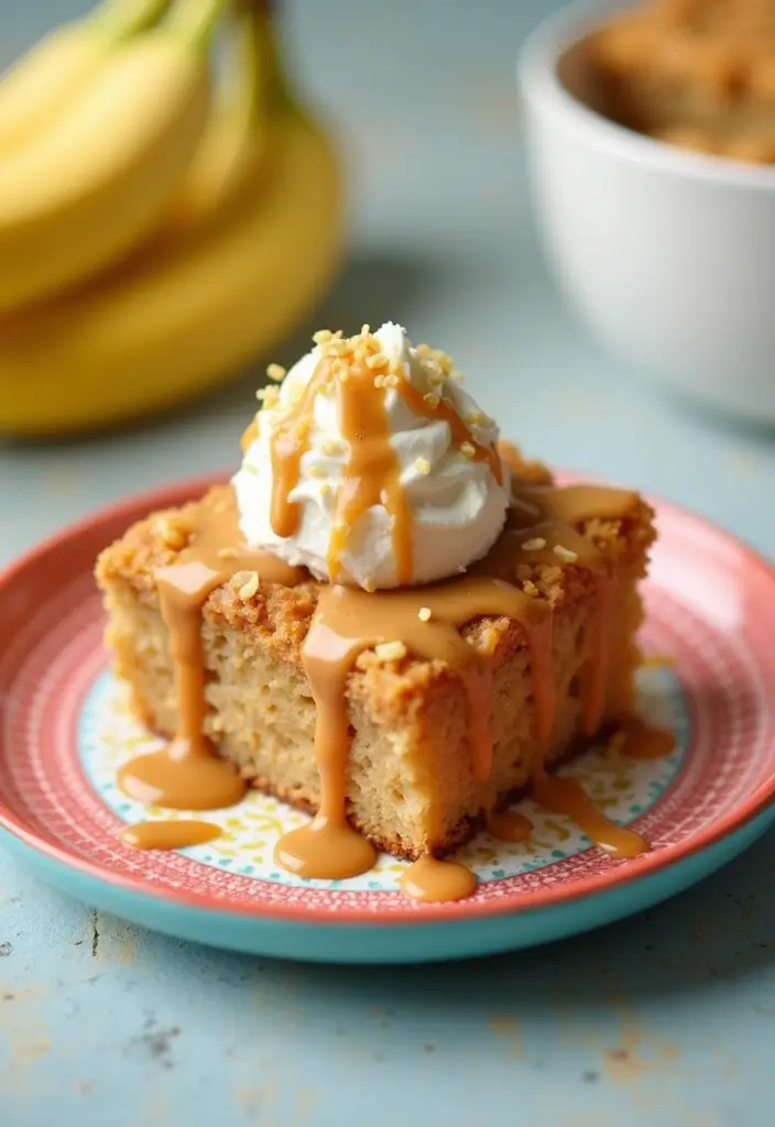 30 Dump Cake Recipes That Practically Make Themselves - 30. Peanut Butter Banana Dump Cake