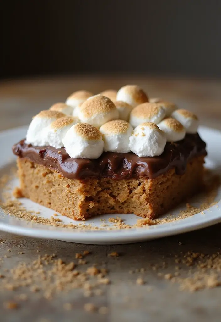 30 Gooey Cake Recipes That Melt in Your Mouth - 12. Gooey S'mores Cake