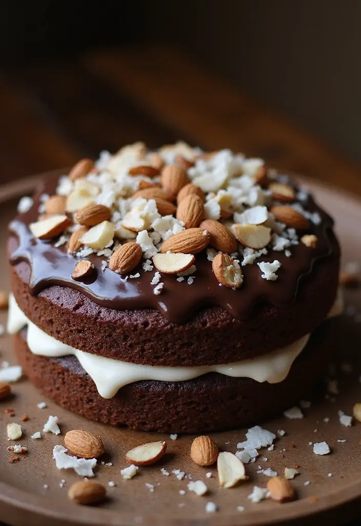 30 Gooey Cake Recipes That Melt in Your Mouth - 16. Chocolate Almond Joy Cake