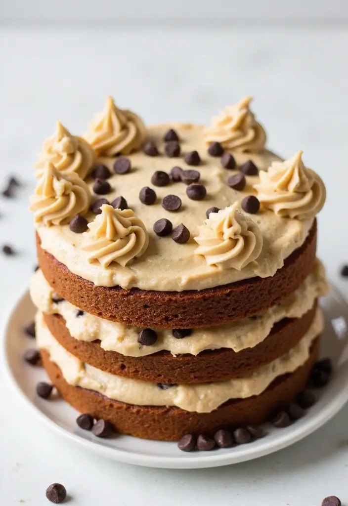 30 Gooey Cake Recipes That Melt in Your Mouth - 18. Chocolate Chip Cookie Dough Cake