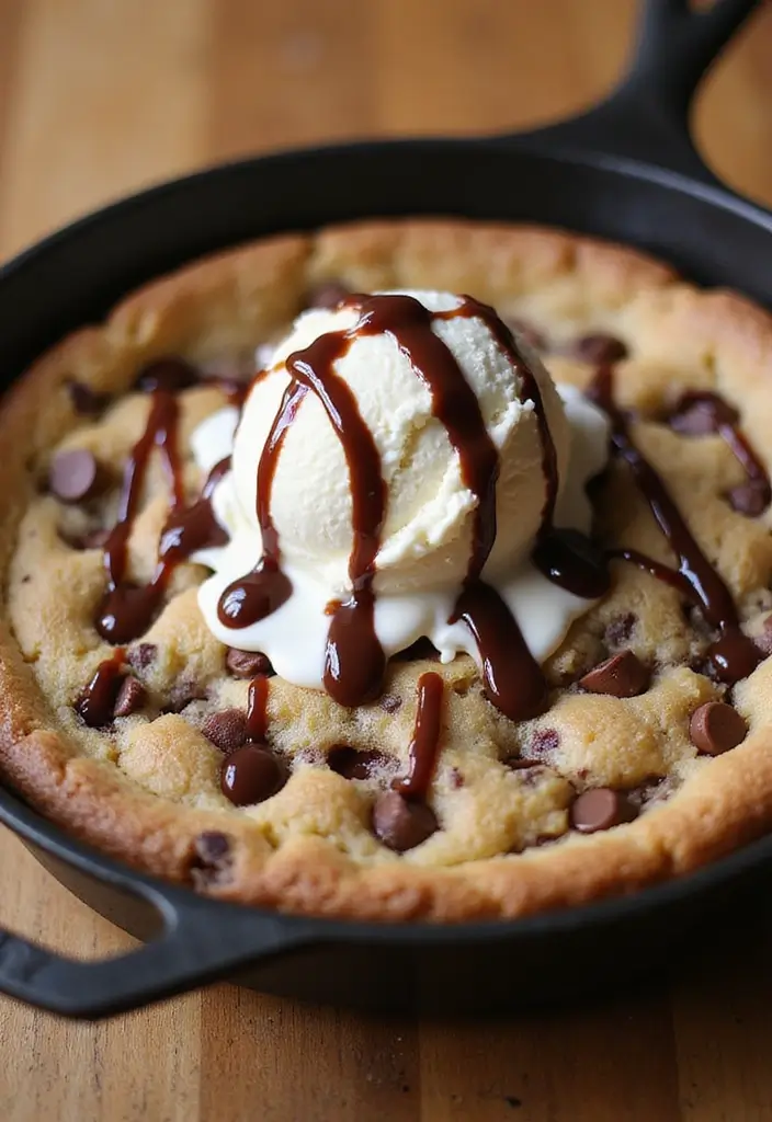 30 Gooey Cake Recipes That Melt in Your Mouth - 2. Chocolate Chip Skillet Cookie Cake