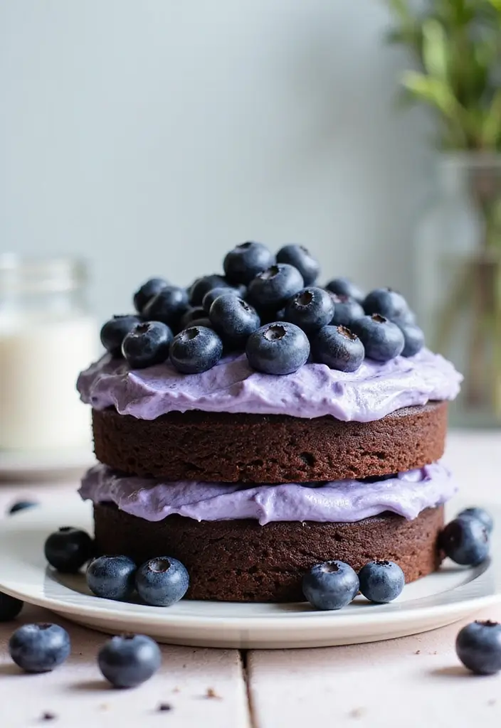 30 Gooey Cake Recipes That Melt in Your Mouth - 21. Chocolate Blueberry Cake
