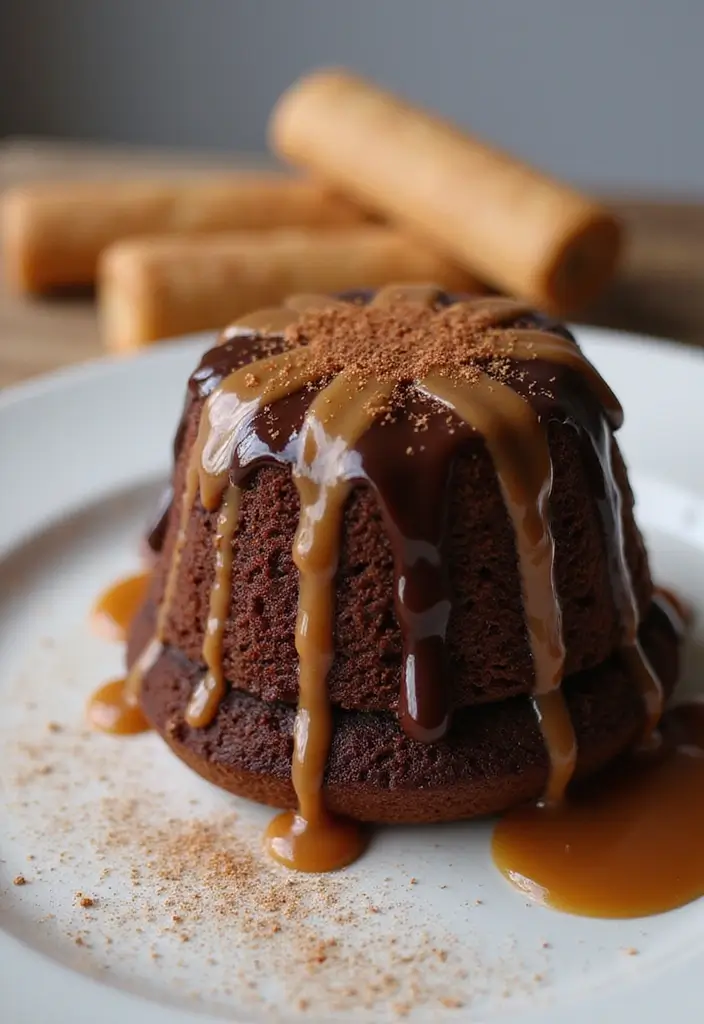 30 Gooey Cake Recipes That Melt in Your Mouth - 22. Chocolate Churro Cake