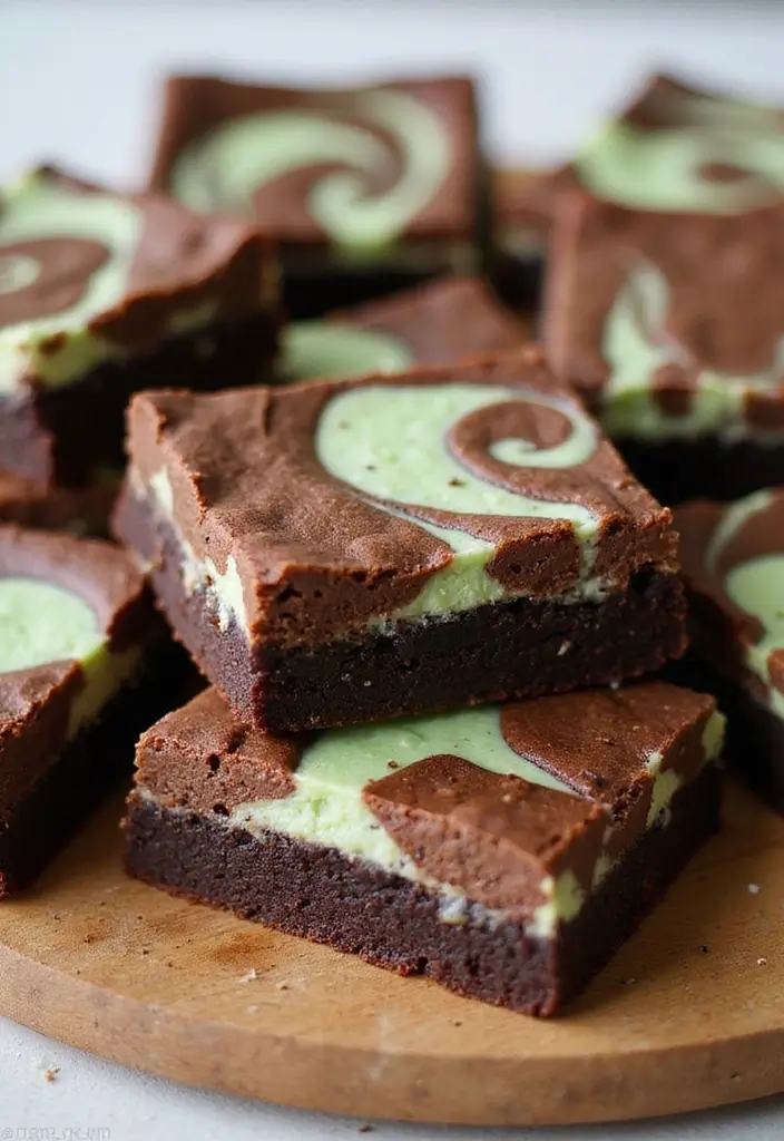 30 Gooey Cake Recipes That Melt in Your Mouth - 7. Chocolate Mint Cheesecake Brownies