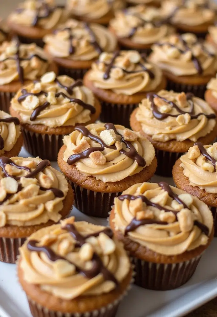 30 Gooey Cake Recipes That Melt in Your Mouth - 9. Peanut Butter Cupcake Cake