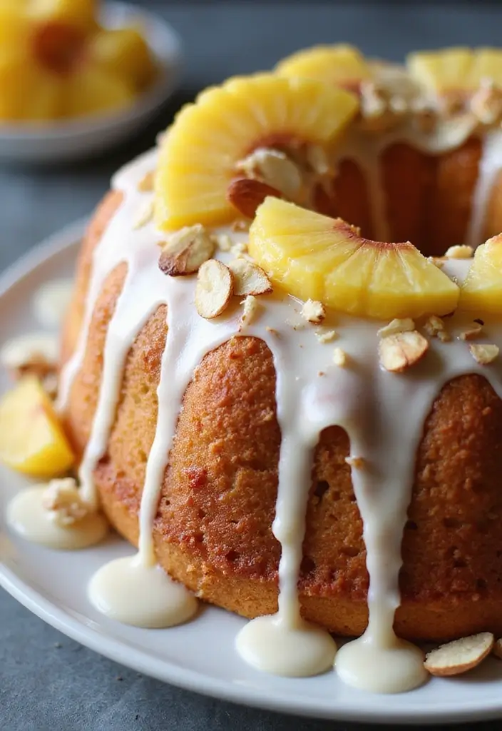 30 Pineapple Cake Recipes That Bring the Tropics Home - 13. Pineapple Almond Cake