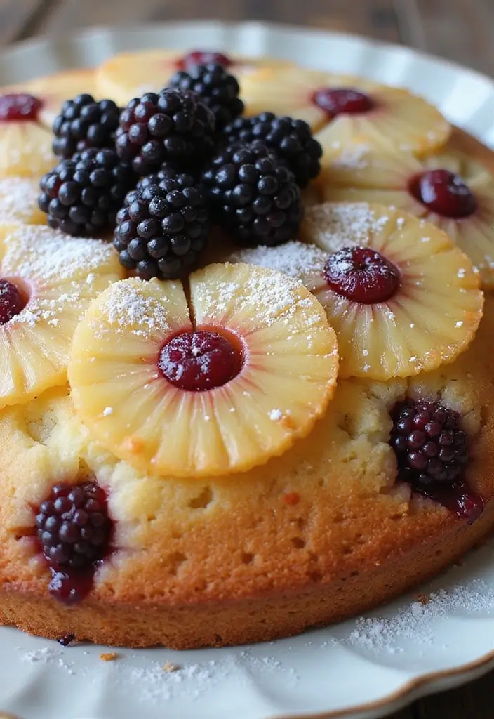 30 Pineapple Cake Recipes That Bring the Tropics Home - 16. Pineapple Blackberry Cake