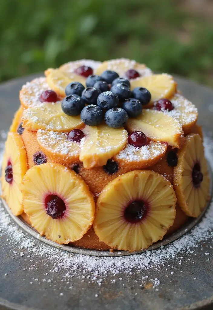 30 Pineapple Cake Recipes That Bring the Tropics Home - 23. Pineapple Blueberry Cake