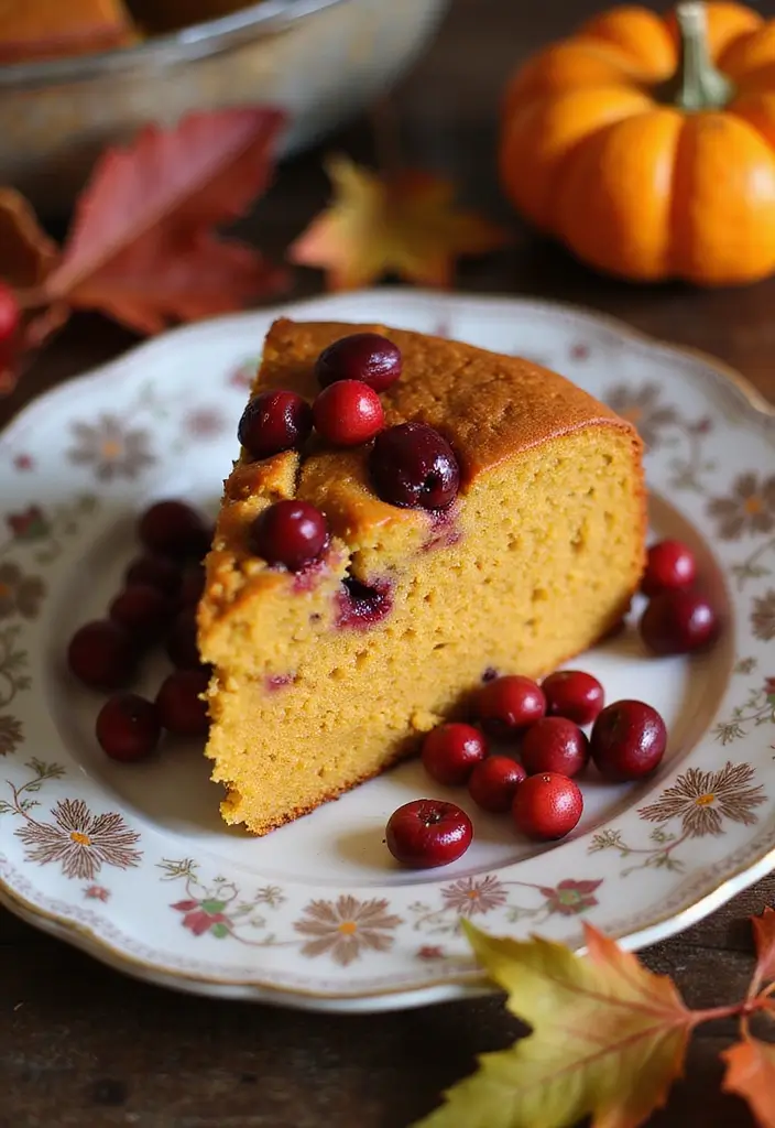 30 Pumpkin Cake Recipes That Taste Like Autumn Magic - 15. Pumpkin Cranberry Cake