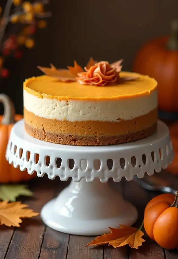 30 Pumpkin Cake Recipes That Taste Like Autumn Magic - 16. Pumpkin Cheesecake Cake
