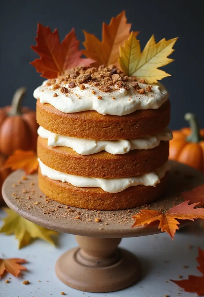 30 Pumpkin Cake Recipes That Taste Like Autumn Magic - 19. Pumpkin Spice Layer Cake