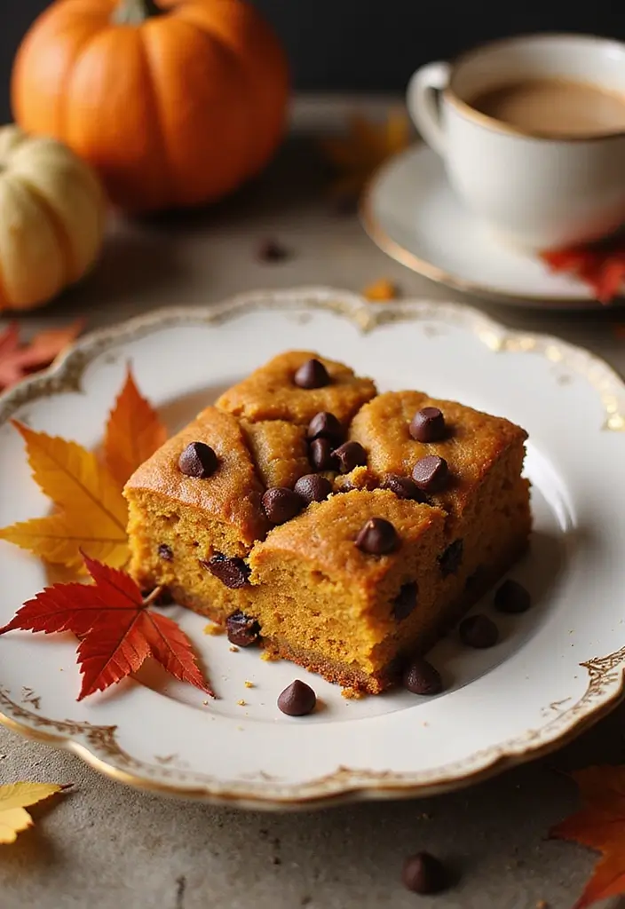 30 Pumpkin Cake Recipes That Taste Like Autumn Magic - 2. Vegan Pumpkin Chocolate Chip Cake