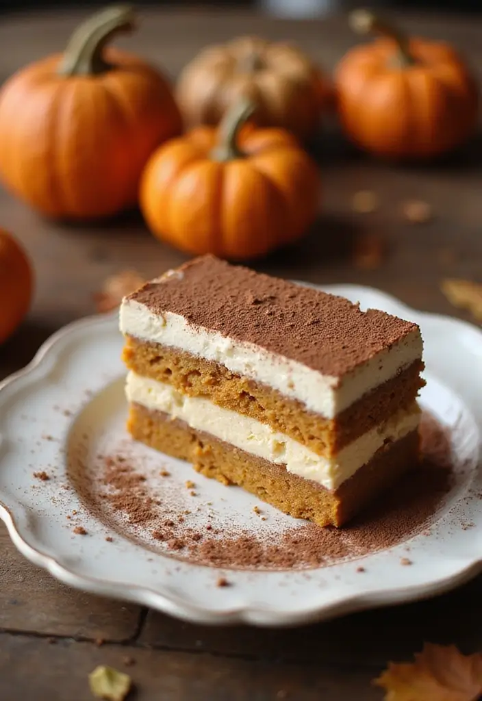 30 Pumpkin Cake Recipes That Taste Like Autumn Magic - 28. Pumpkin Tiramisu Cake