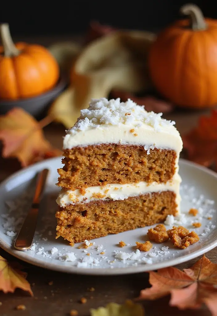 30 Pumpkin Cake Recipes That Taste Like Autumn Magic - 4. Pumpkin Carrot Cake with Coconut Cream Frosting
