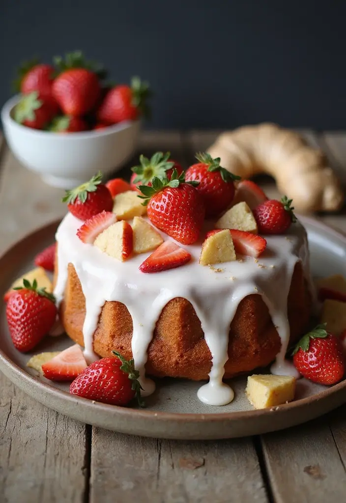 30 Strawberry Cake Recipes Bursting with Sweet Berry Flavor - 21. Strawberry Ginger Cake