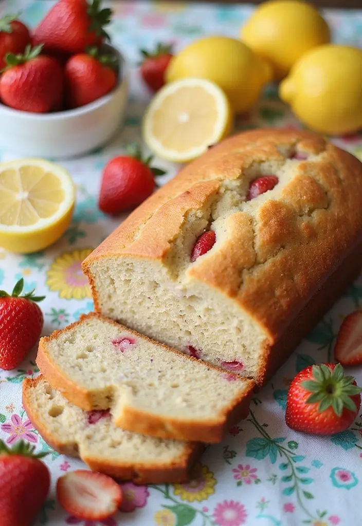 30 Strawberry Cake Recipes Bursting with Sweet Berry Flavor - 24. Strawberry Lemon Poppy Seed Cake