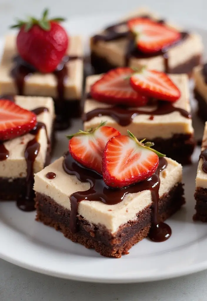 30 Strawberry Cake Recipes Bursting with Sweet Berry Flavor - 26. Strawberry Cheesecake Brownies