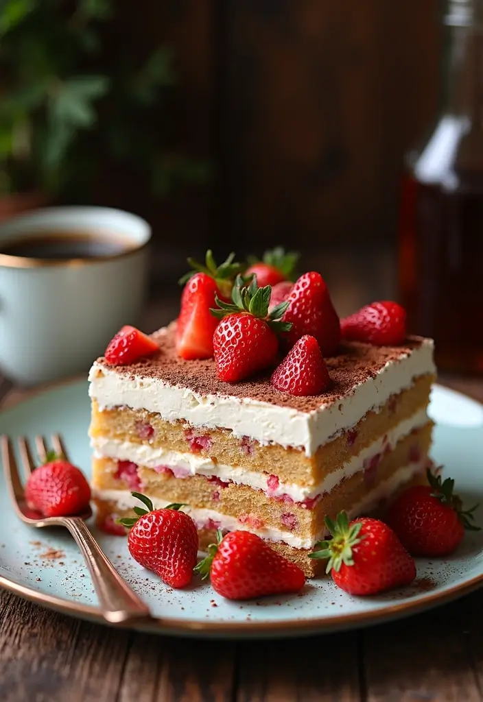 30 Strawberry Cake Recipes Bursting with Sweet Berry Flavor - 30. Strawberry Tiramisu Cake