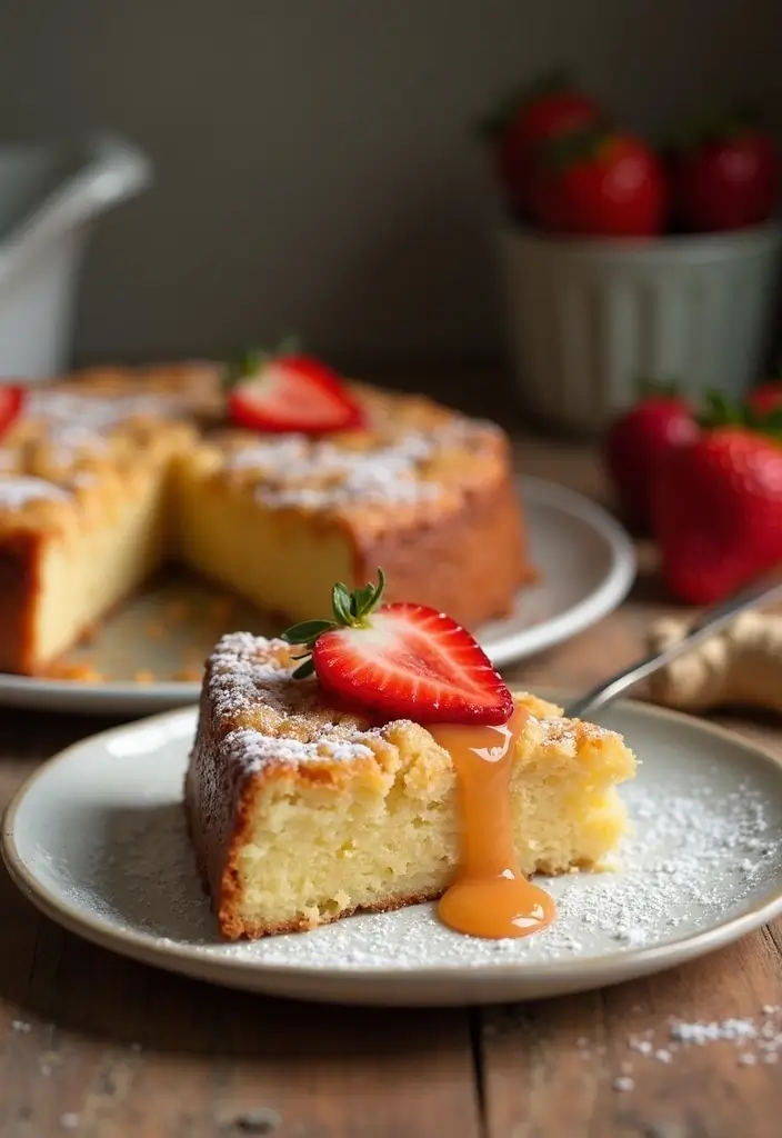 30 Strawberry Dump Cake Recipes You’ll Make on Repeat - 17. Strawberry Ginger Dump Cake