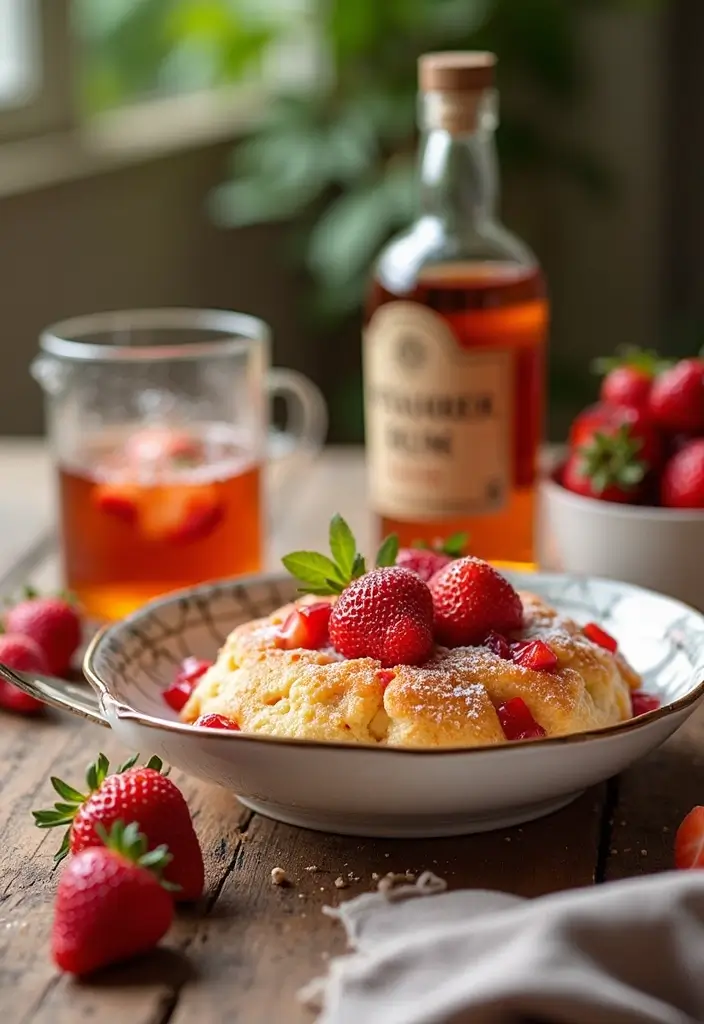 30 Strawberry Dump Cake Recipes You’ll Make on Repeat - 21. Strawberry Rum Dump Cake