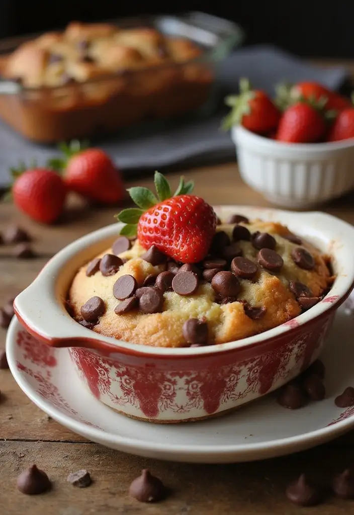 30 Strawberry Dump Cake Recipes You’ll Make on Repeat - 27. Strawberry Chocolate Chip Dump Cake