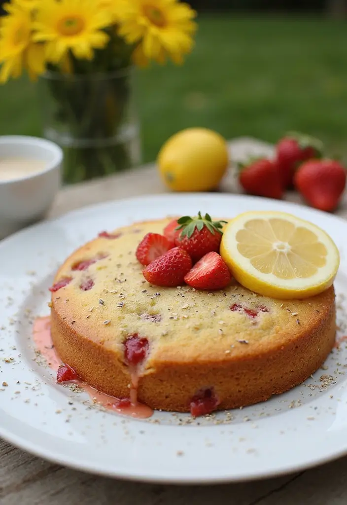 30 Strawberry Dump Cake Recipes You’ll Make on Repeat - 28. Strawberry Lemon Poppy Seed Dump Cake