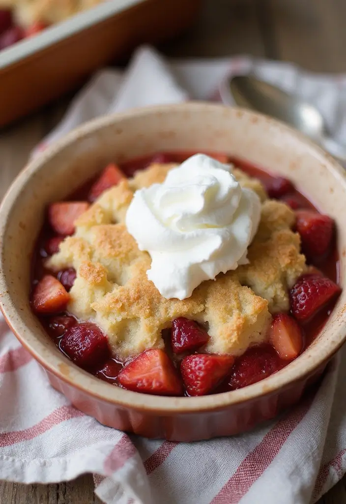 30 Strawberry Dump Cake Recipes You’ll Make on Repeat - 3. Strawberry Rhubarb Dump Cake