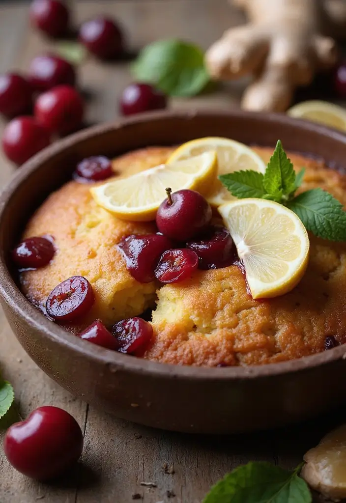30 Sweet and Simple Gluten-Free Cherry Dump Cake Recipes - 15. Cherry Ginger Dump Cake