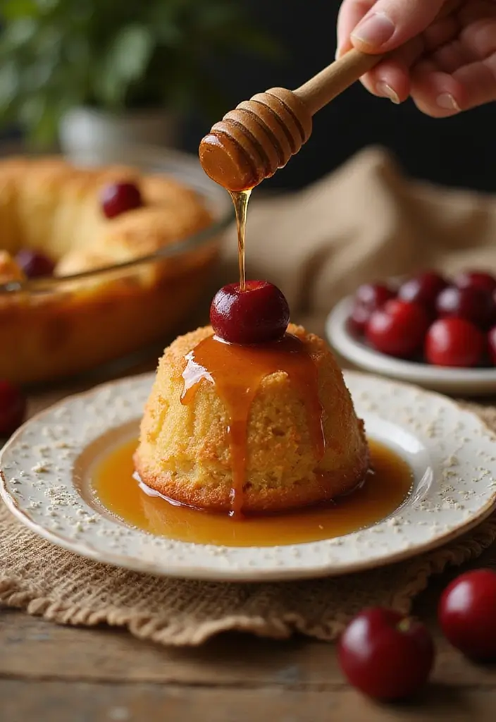 30 Sweet and Simple Gluten-Free Cherry Dump Cake Recipes - 16. Cherry Honey Dump Cake