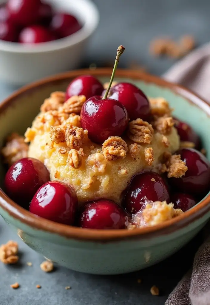 30 Sweet and Simple Gluten-Free Cherry Dump Cake Recipes - 22. Cherry Granola Dump Cake