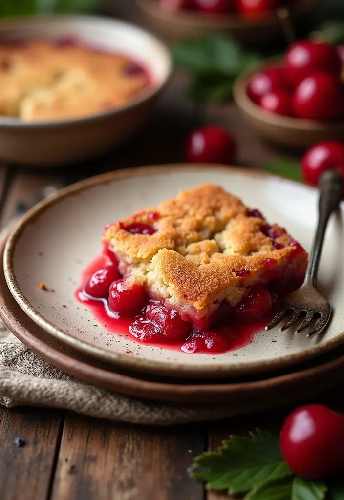 30 Sweet and Simple Gluten-Free Cherry Dump Cake Recipes - 27. Cherry Rhubarb Dump Cake