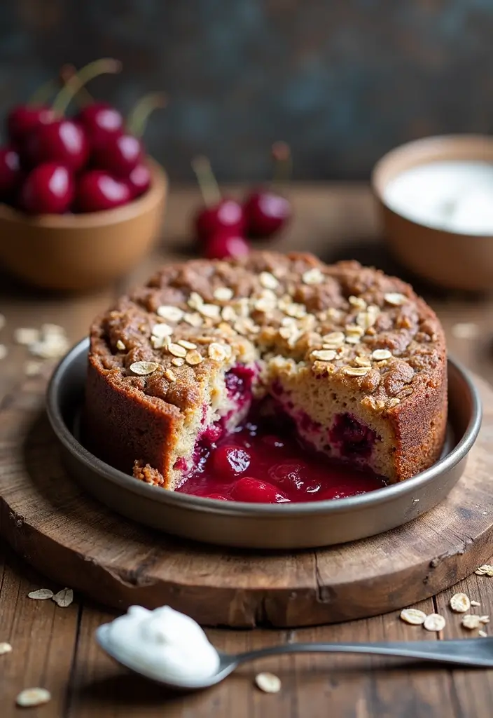 30 Sweet and Simple Gluten-Free Cherry Dump Cake Recipes - 6. Cherry Oatmeal Dump Cake