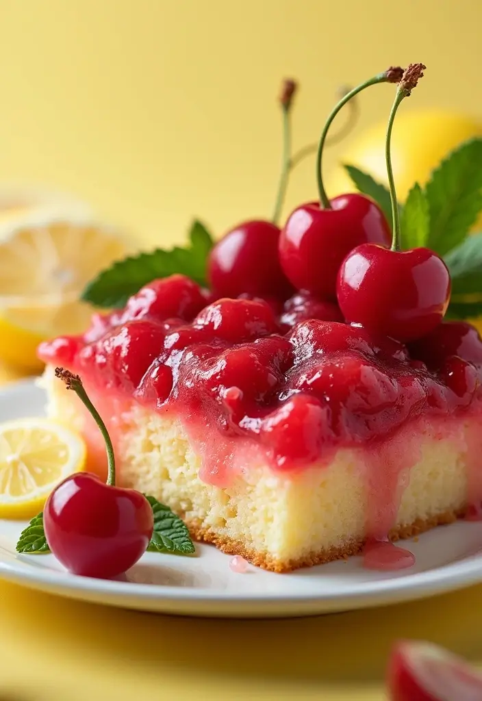 30 Sweet and Simple Gluten-Free Cherry Dump Cake Recipes - 8. Cherry Lemonade Dump Cake