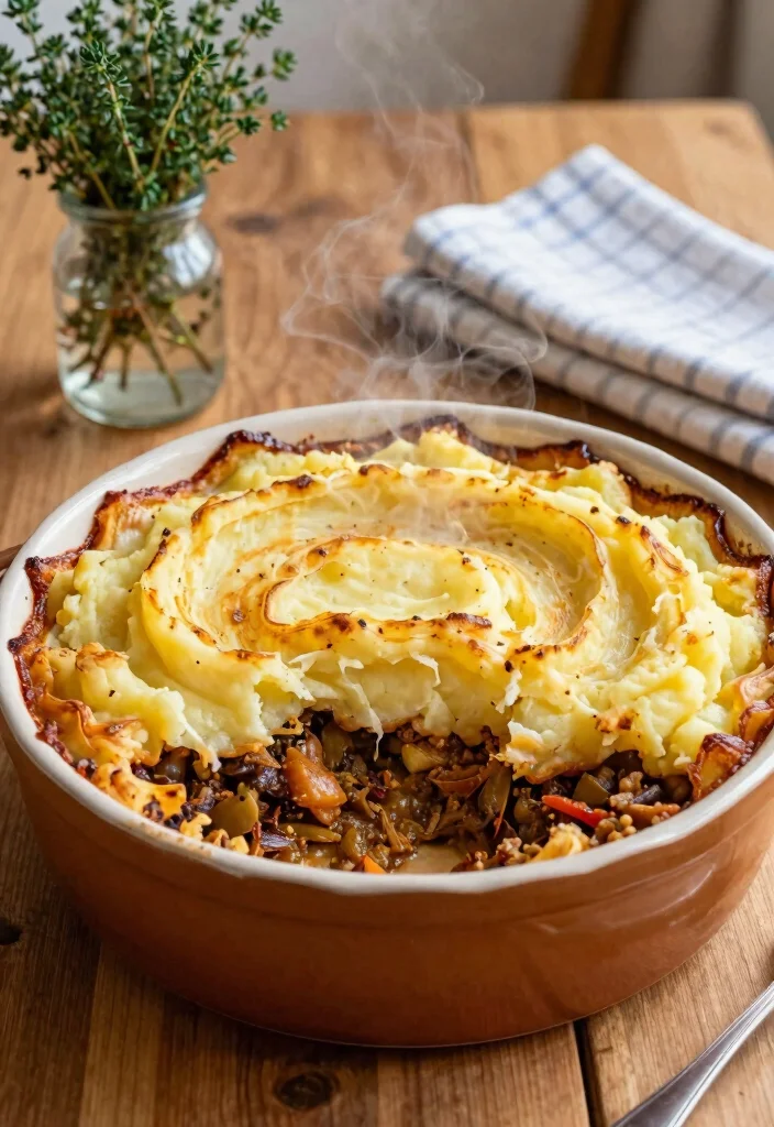 10 English Vegetarian Recipes for Classic Cozy Plant Meals - 1. Classic Vegetarian Shepherd’s Pie