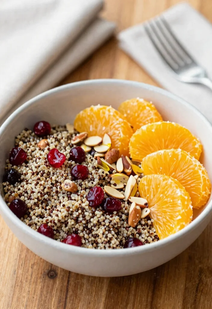 10 Healthy Cranberry Recipes for Bright Nutritious Meals - 3. Cranberry Orange Quinoa Bowl