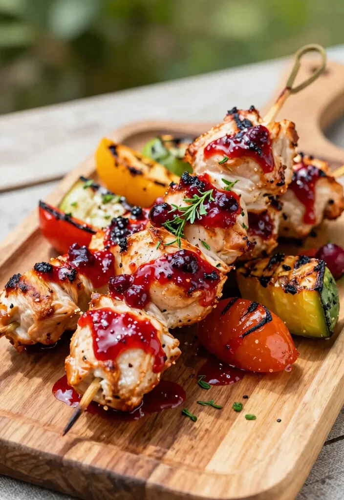 10 Healthy Cranberry Recipes for Bright Nutritious Meals - 5. Cranberry Chicken Skewers
