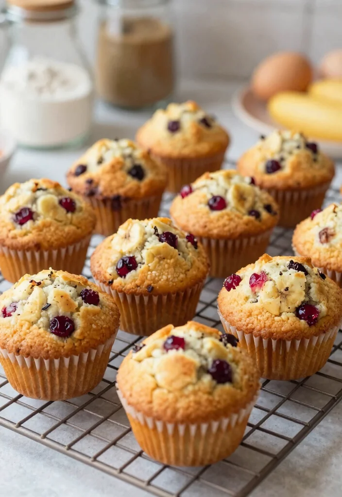 10 Healthy Cranberry Recipes for Bright Nutritious Meals - 6. Cranberry Banana Muffins