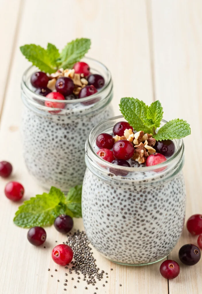 10 Healthy Cranberry Recipes for Bright Nutritious Meals - 7. Cranberry Chia Pudding