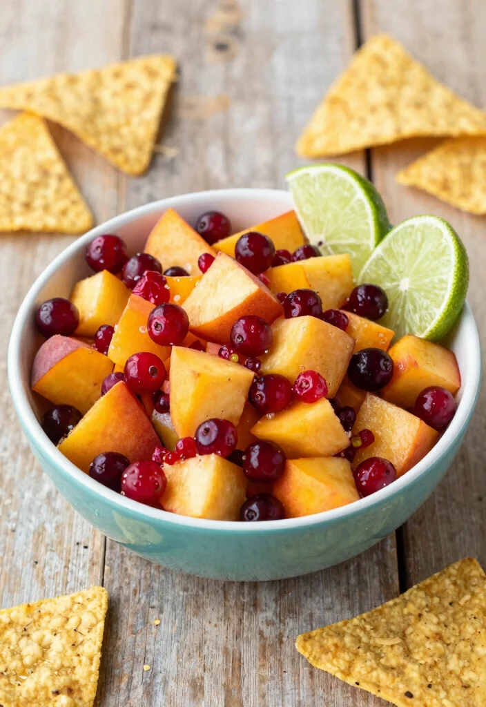 10 Healthy Cranberry Recipes for Bright Nutritious Meals - 8. Cranberry Peach Salsa