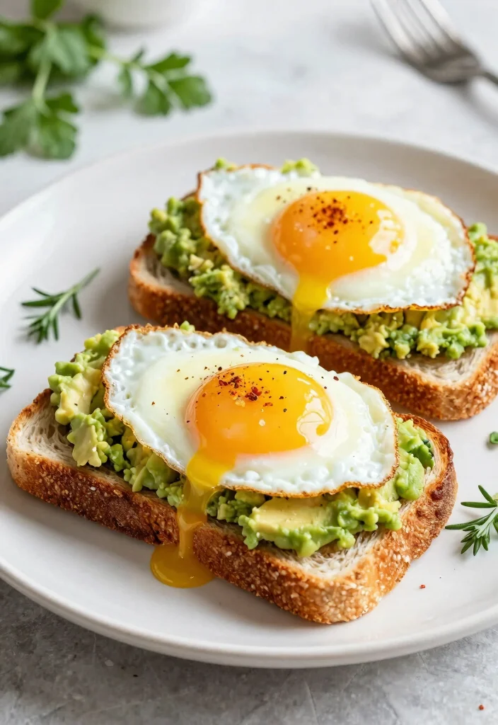 10 Healthy Five-Ingredient Recipes for Fast Simple Eating - 2. Avocado Toast with Eggs