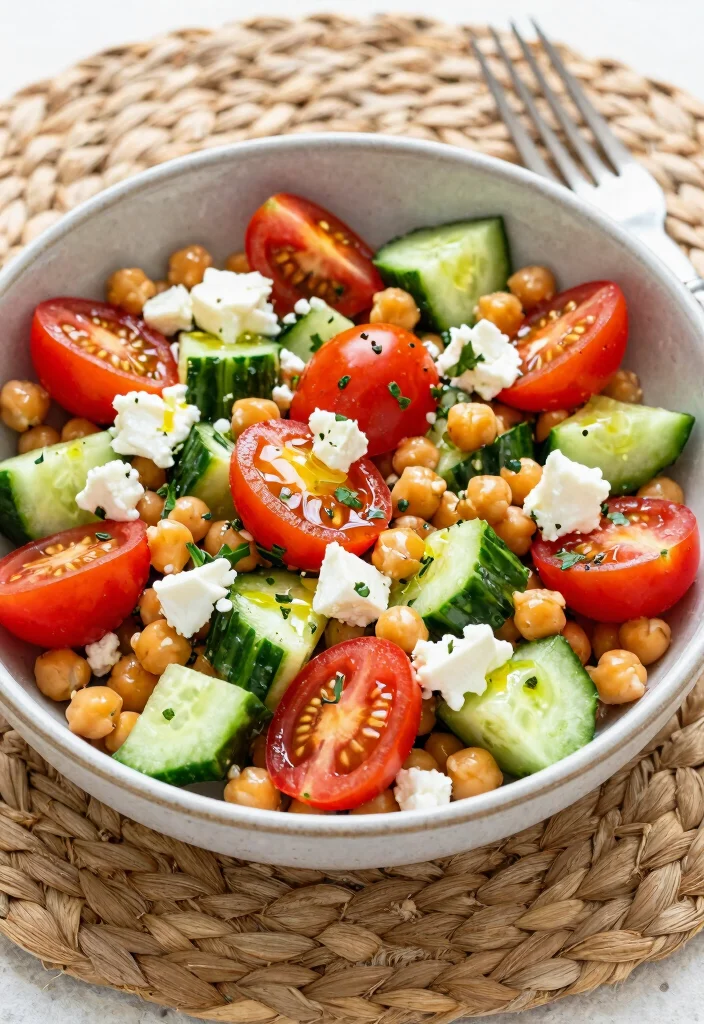 10 Healthy Five-Ingredient Recipes for Fast Simple Eating - 3. Chickpea Salad with Feta